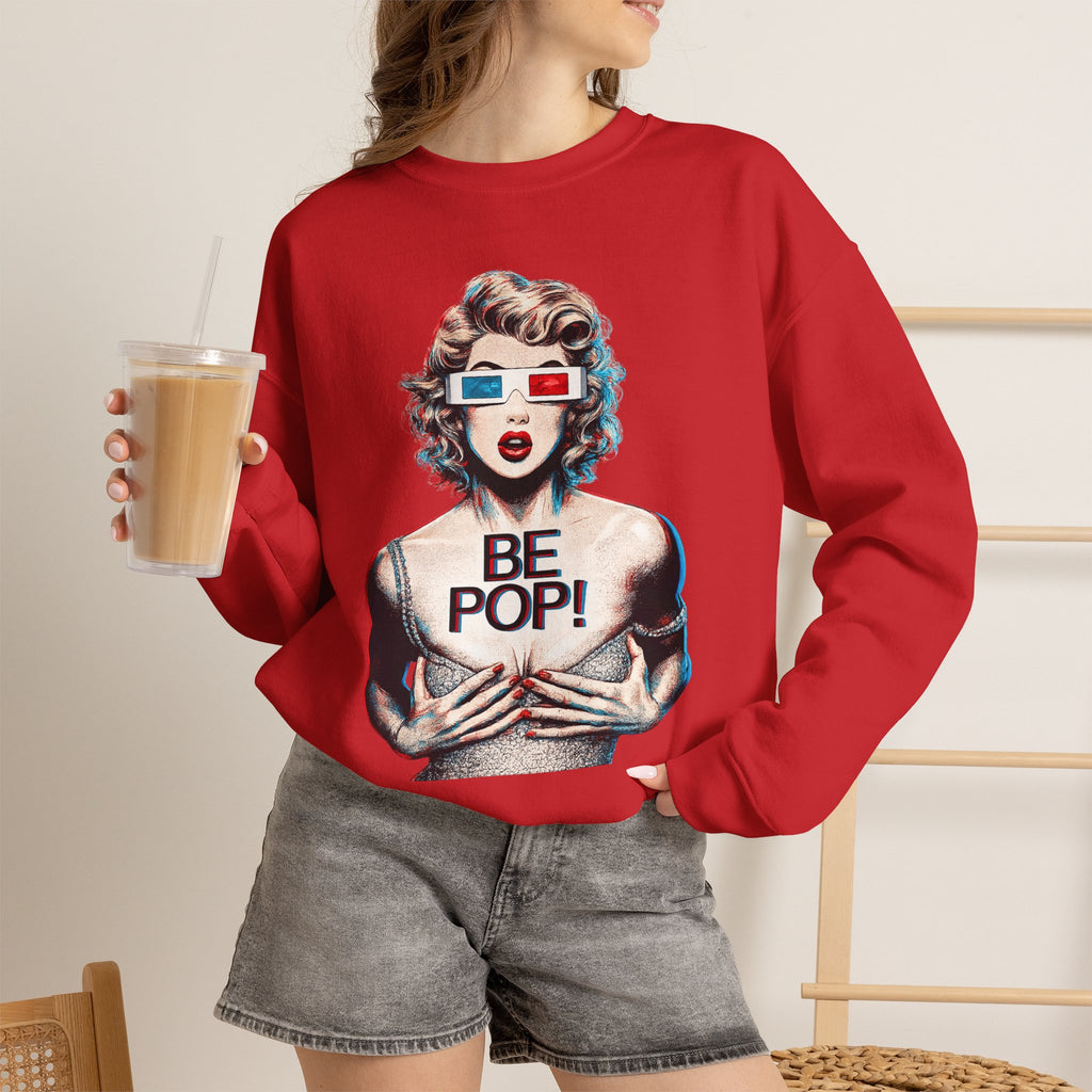 Pop Art BE POP! Sweatshirt | Vintage Pin-Up Graphic
