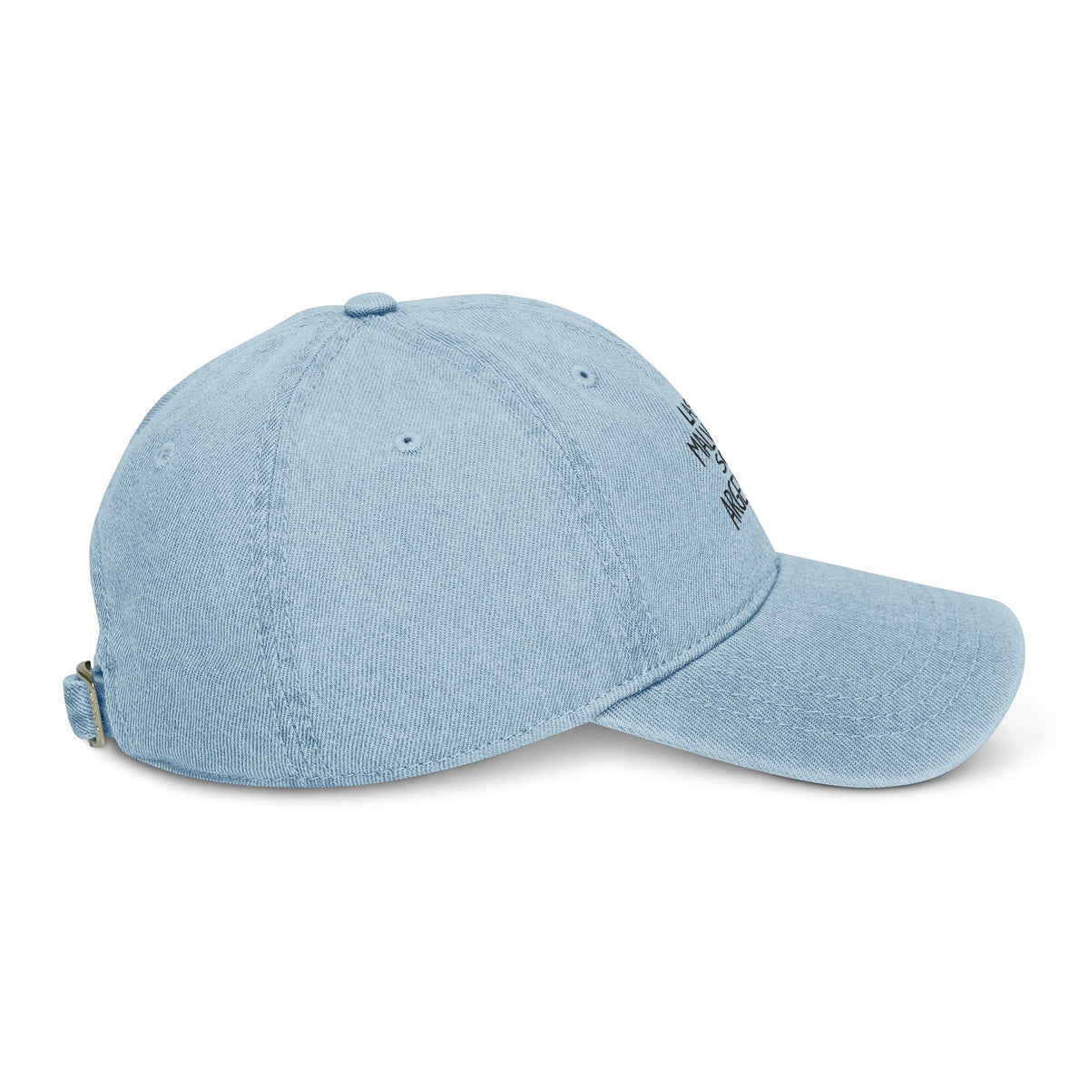 Las Malvinas Son Argentinas Denim Hat, Embroidered Phrase Cap