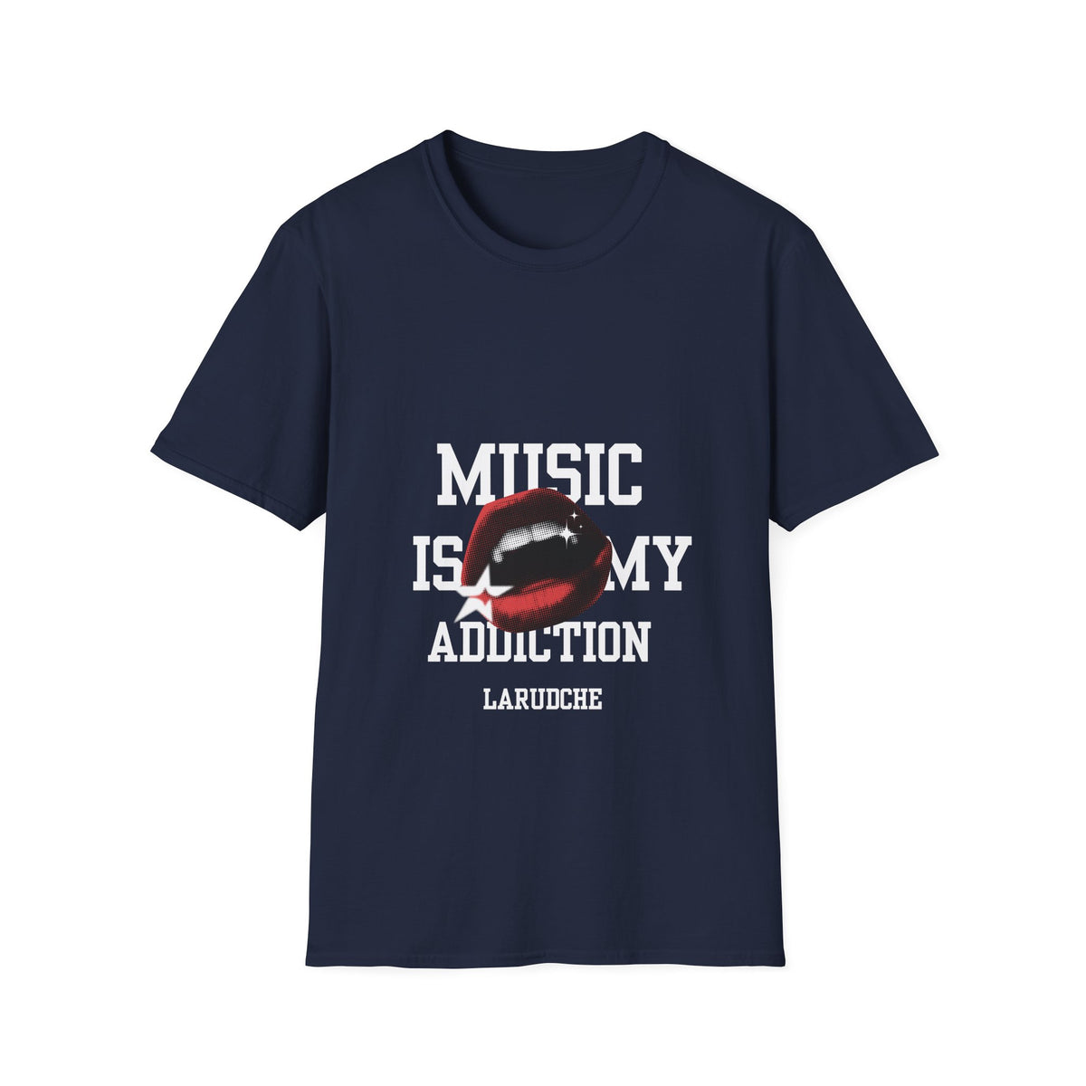 Music Is My Addiction T-Shirt | Lip Graphic Rock Tee