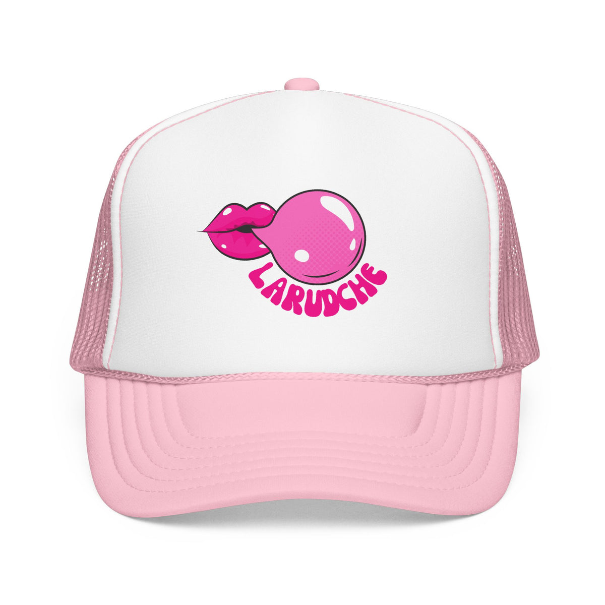 Bubble Gum Lips Trucker Hat | Pink Bubblegum Lip Graphic