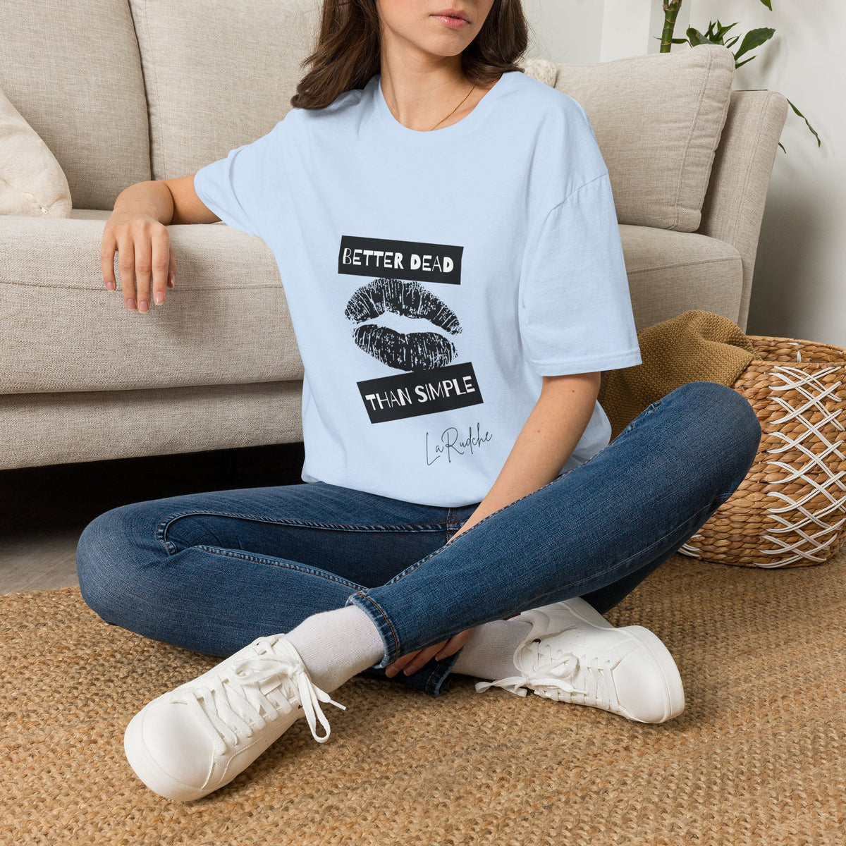 Better Dead Than Simple T-Shirt | Grunge Kiss Graphic Tee