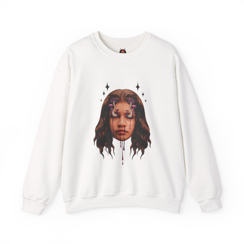 Mushroom Awakeness sweatshirt | Portrait Art, Mystic Tears