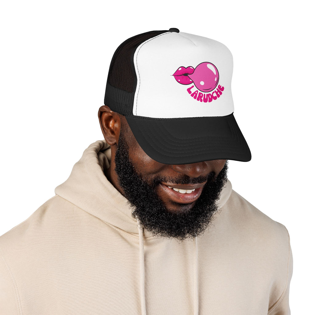 Bubble Gum Lips Trucker Hat | Pink Bubblegum Lip Graphic