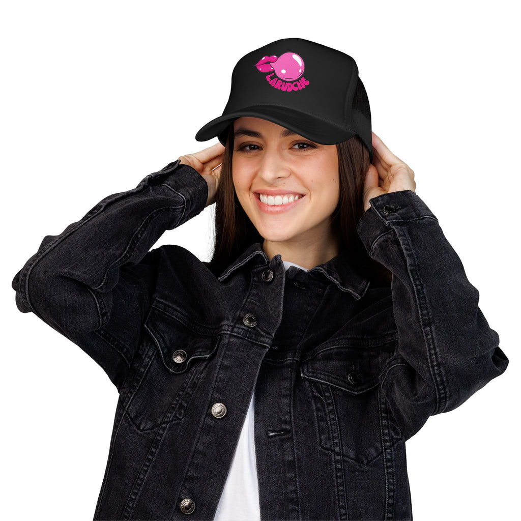 Bubble Gum Lips Trucker Hat | Pink Bubblegum Lip Graphic