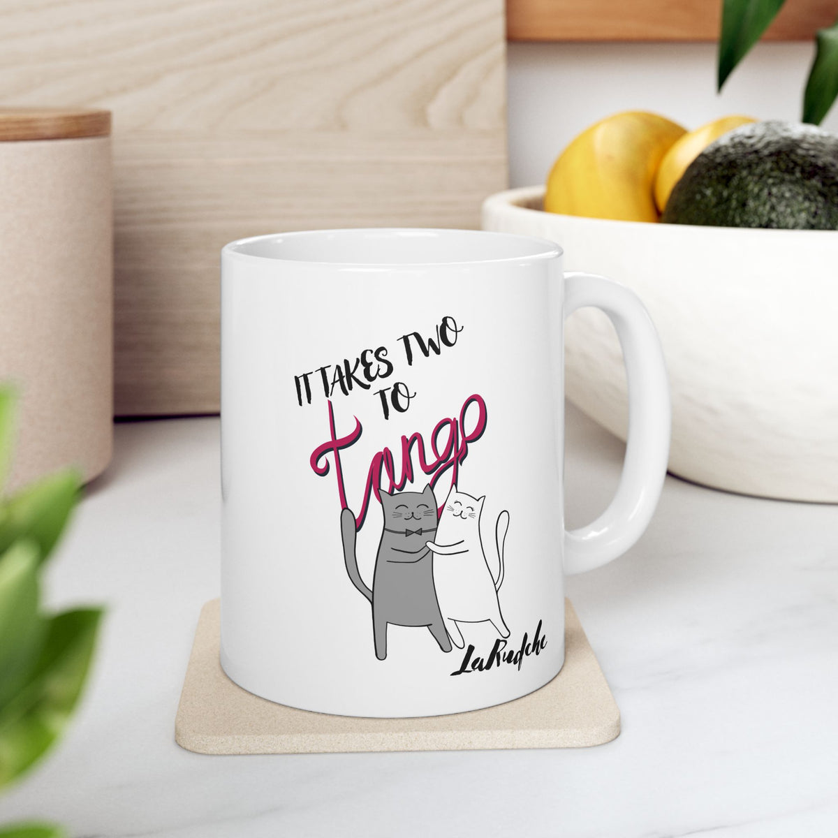 Takes Two Cats To Tango Mug | Motivational Ceramic Coffee Cup
