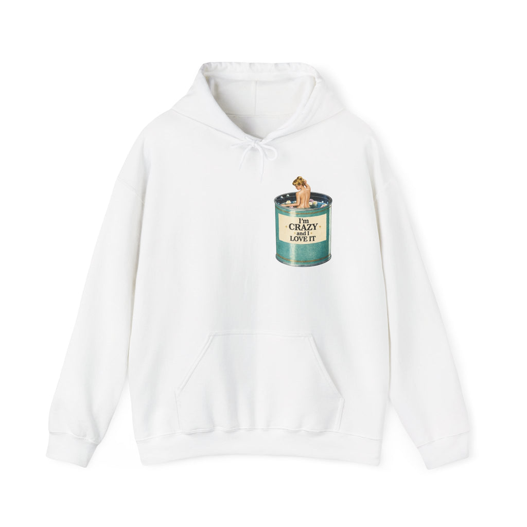 I'm Crazy and I Love It Hoodie | Cozy Candle Illustration Sweatshirt