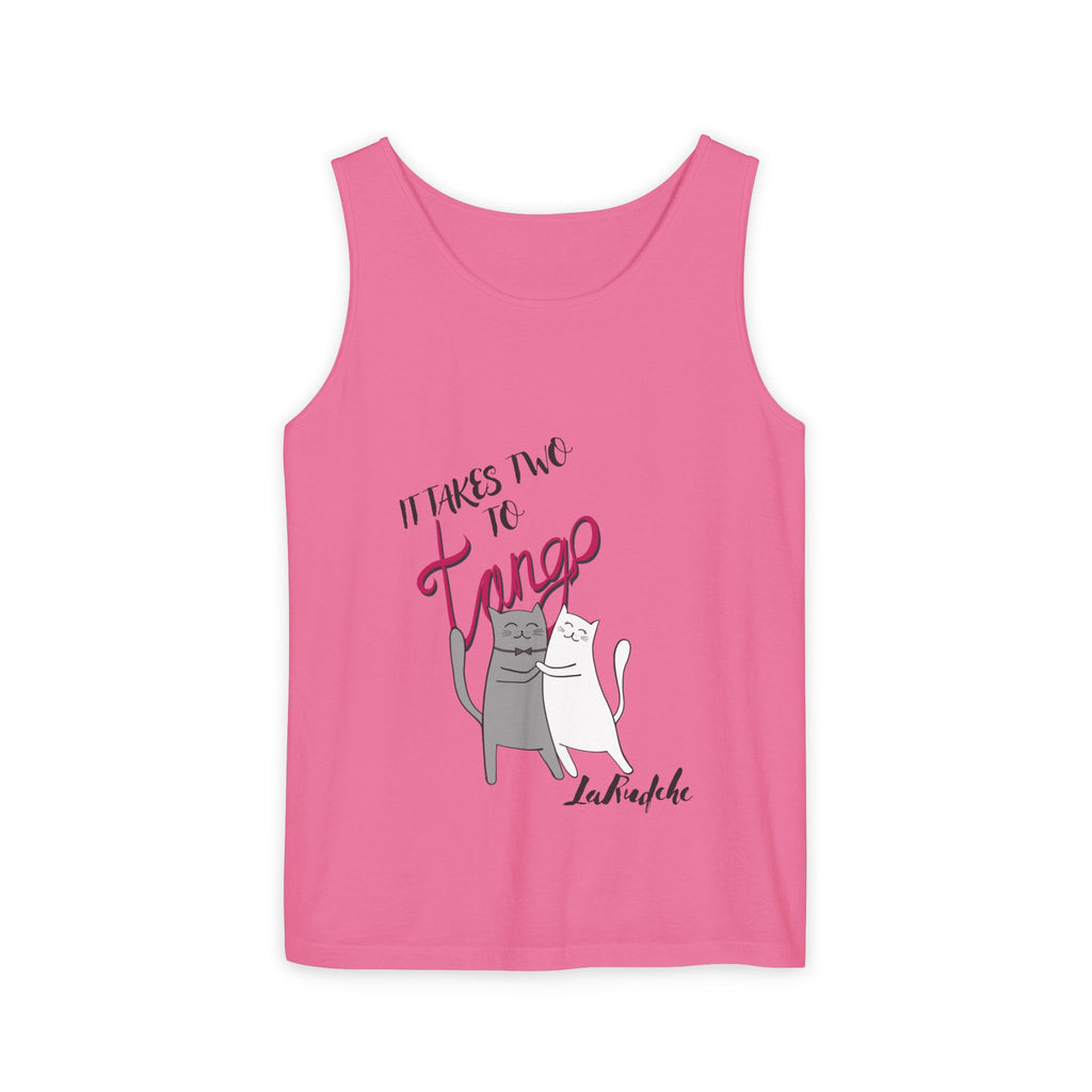 It Takes Two to Tango Cats tank top | Dancing Cat Illustration