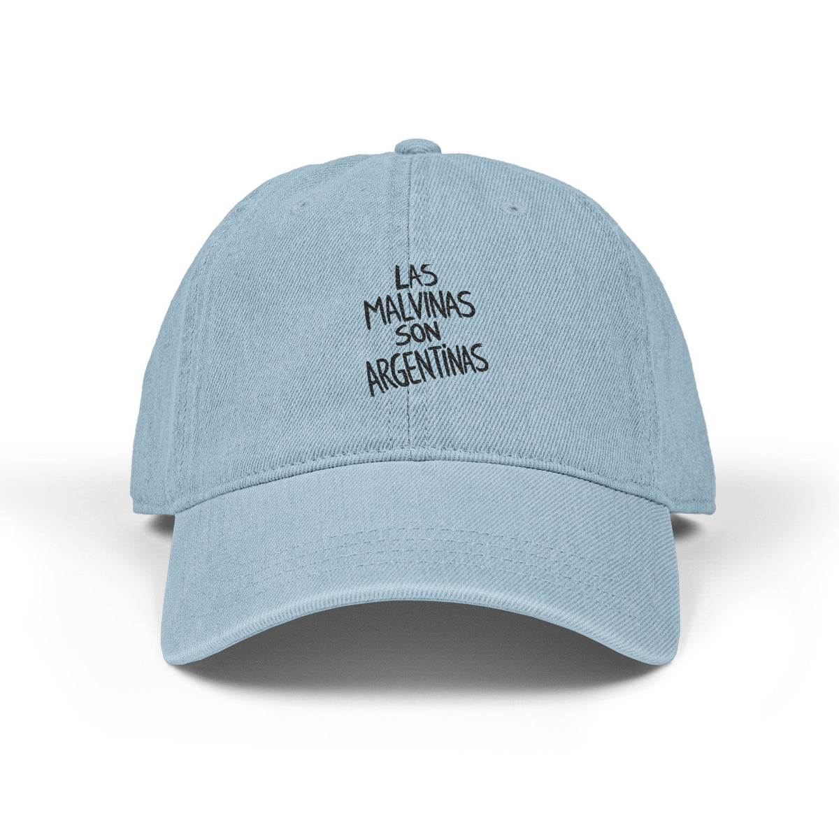Las Malvinas Son Argentinas Denim Hat, Embroidered Phrase Cap