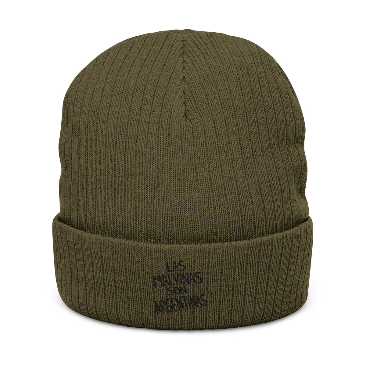 Las Malvinas Son Argentinas Beanie | Embroidered Ribbed Knit