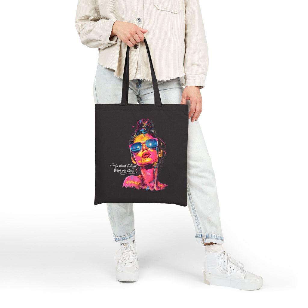 Pop Art Inspirational Quote Tote Bag | Colorful Motivational Canvas