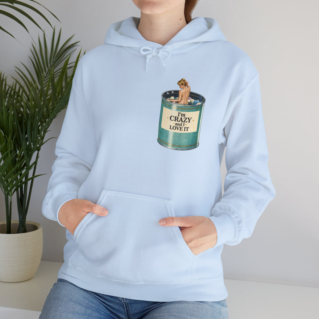 I'm Crazy and I Love It Hoodie | Cozy Candle Illustration Sweatshirt