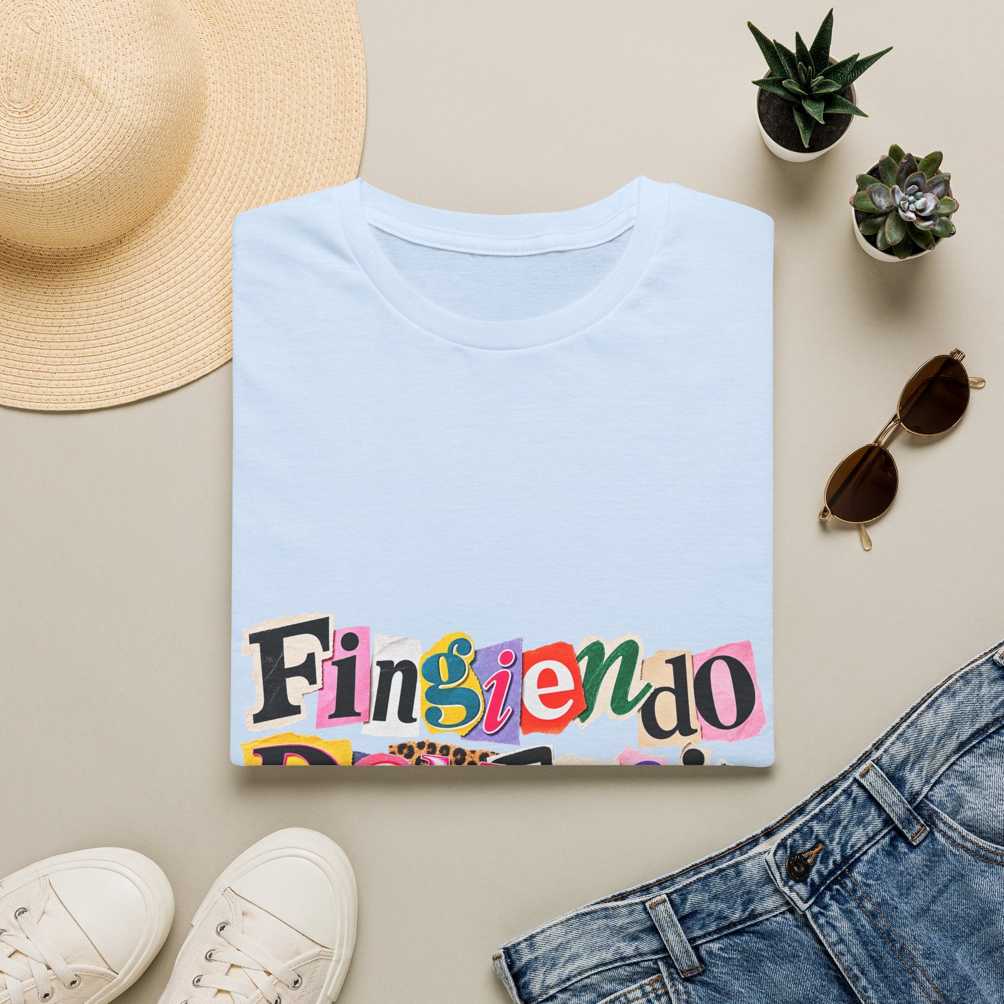 'Fingiendo Demencia' Colorful Ransom-Style Graphic Tee