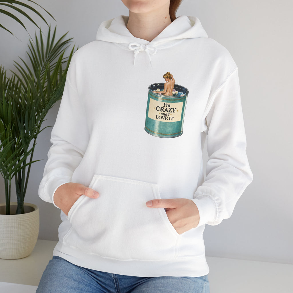 I'm Crazy and I Love It Hoodie | Cozy Candle Illustration Sweatshirt