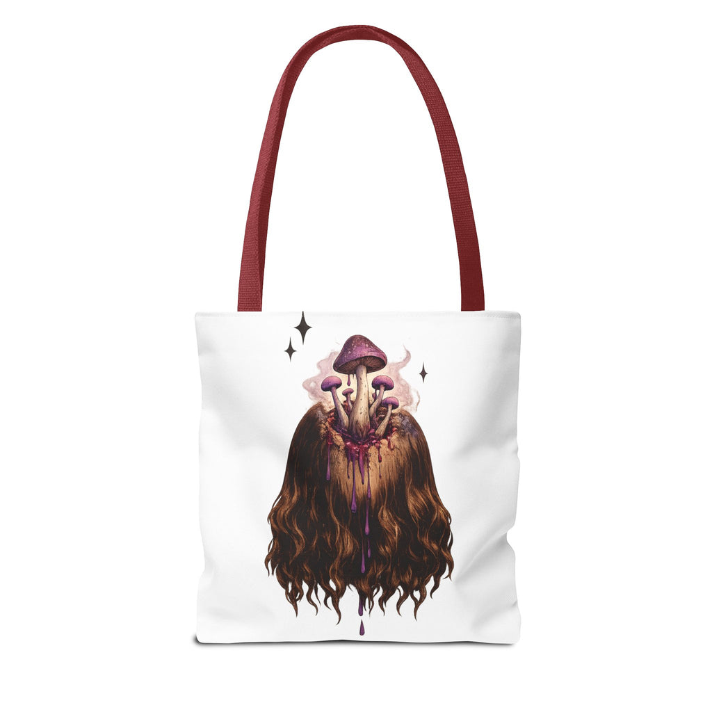 Mushroom awakeness Tote Bag | Surreal Gothic Art, Dripping Tears