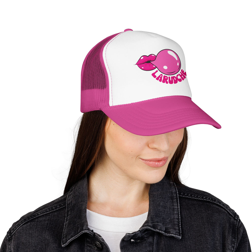 Bubble Gum Lips Trucker Hat | Pink Bubblegum Lip Graphic