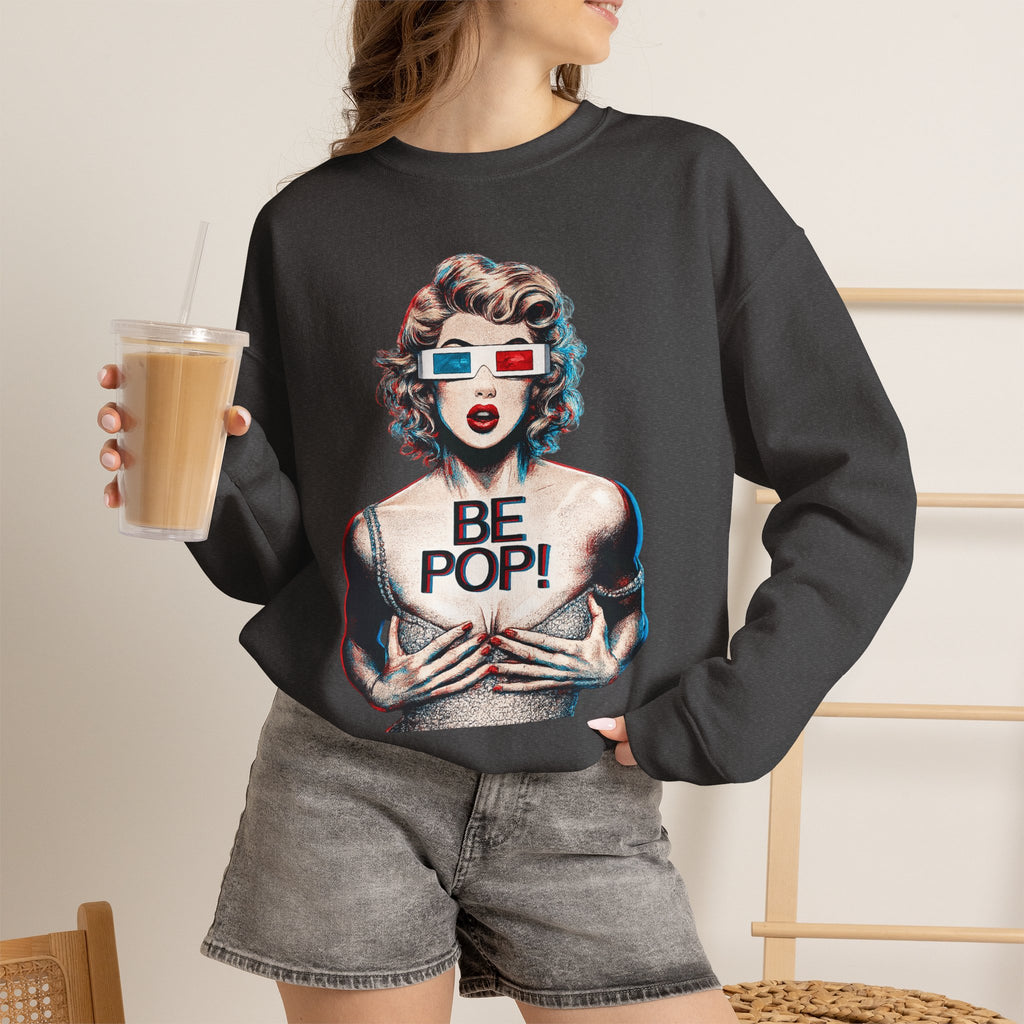 Pop Art BE POP! Sweatshirt | Vintage Pin-Up Graphic