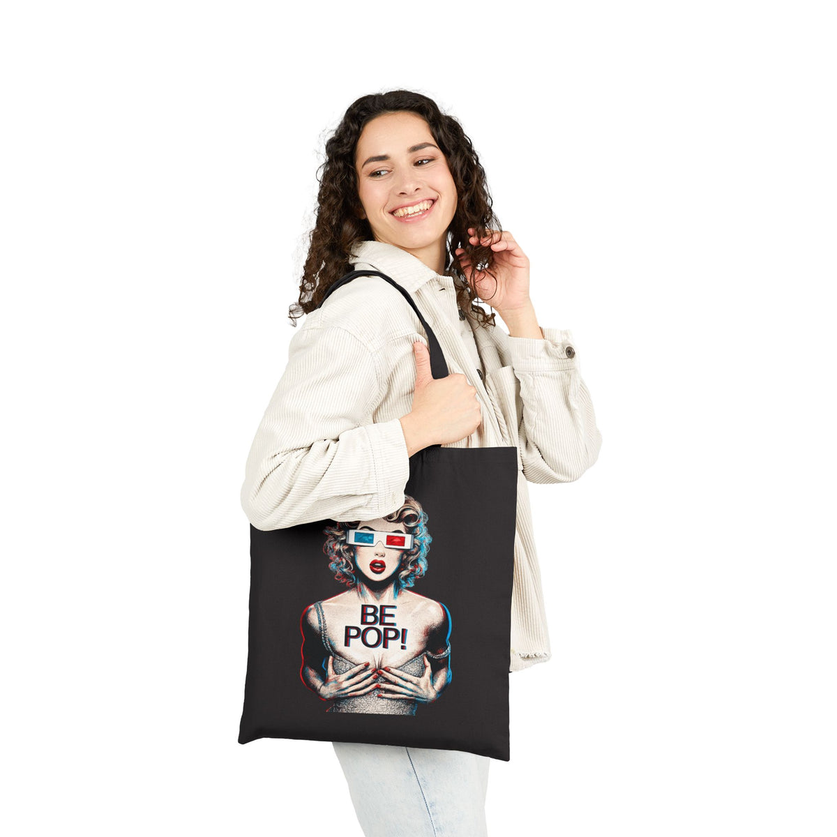 Be Pop! Tote Bag | Retro Pop Art Cotton Canvas Tote
