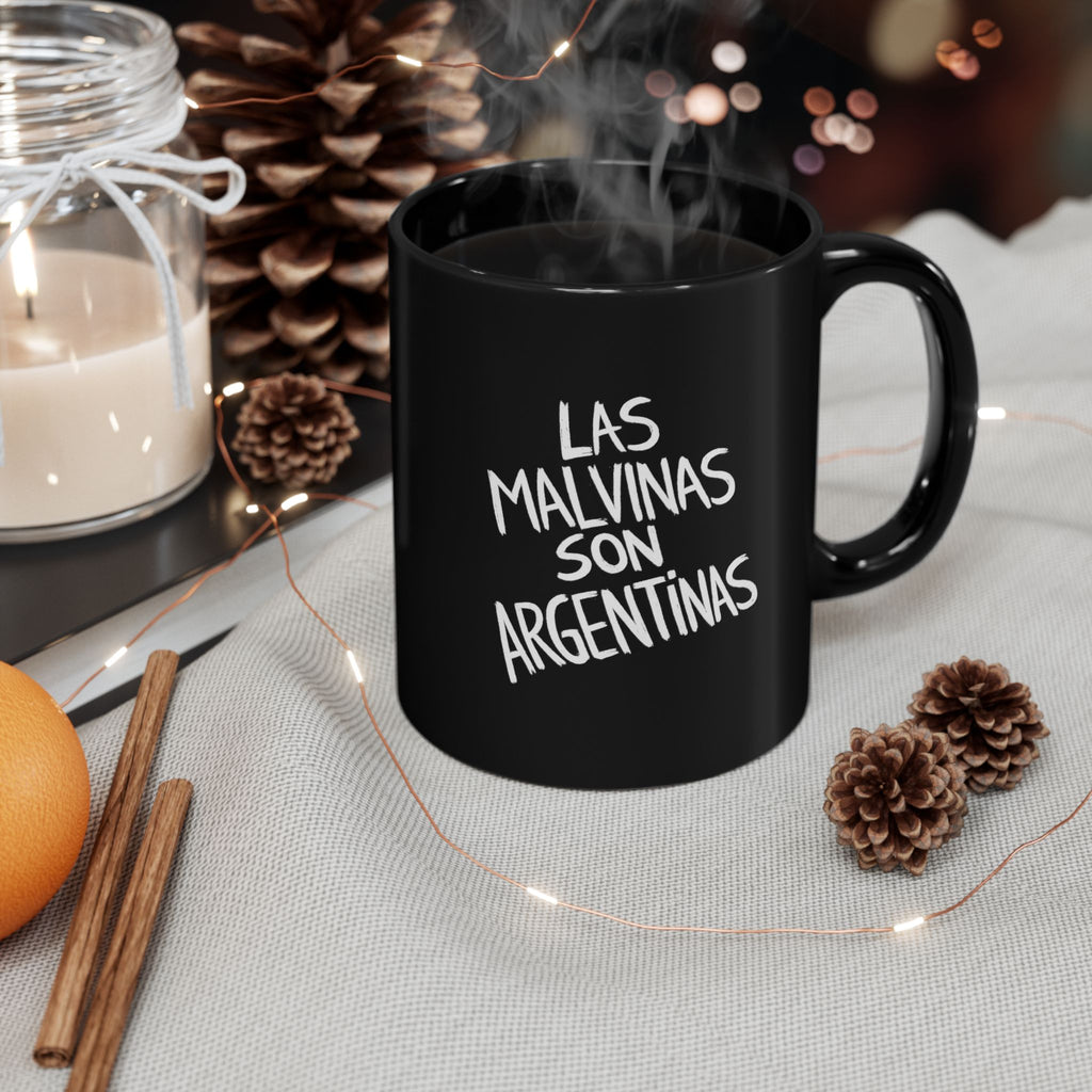Las Malvinas Son Argentinas Mug | Black Ceramic Coffee Cup