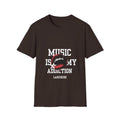 Music Is My Addiction T-Shirt | Lip Graphic Rock Tee