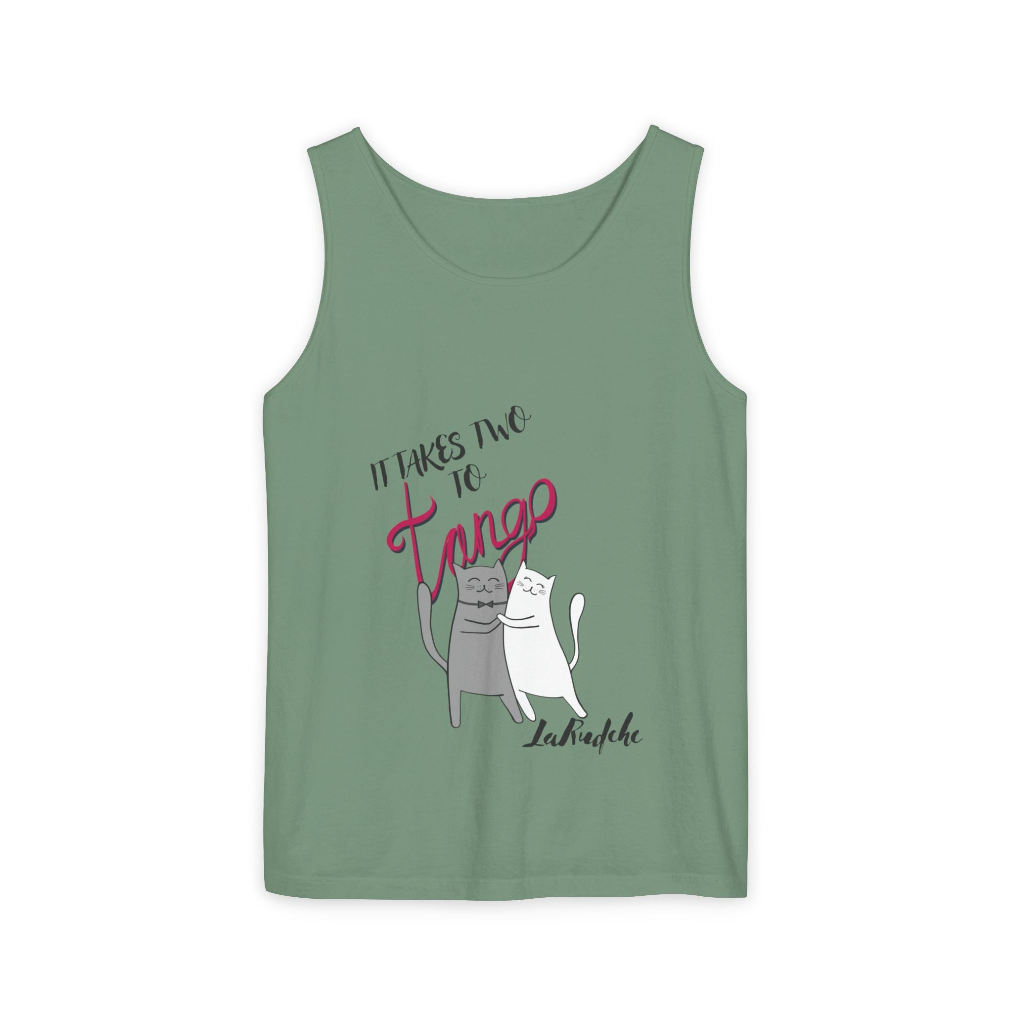 It Takes Two to Tango Cats tank top | Dancing Cat Illustration