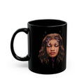 Mushroom Awakeness Mug | Gothic Botanical Black Ceramic Mug