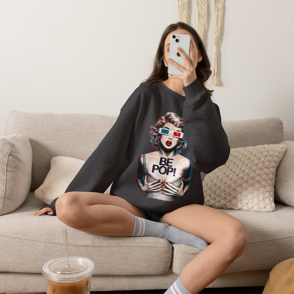 Pop Art BE POP! Sweatshirt | Vintage Pin-Up Graphic