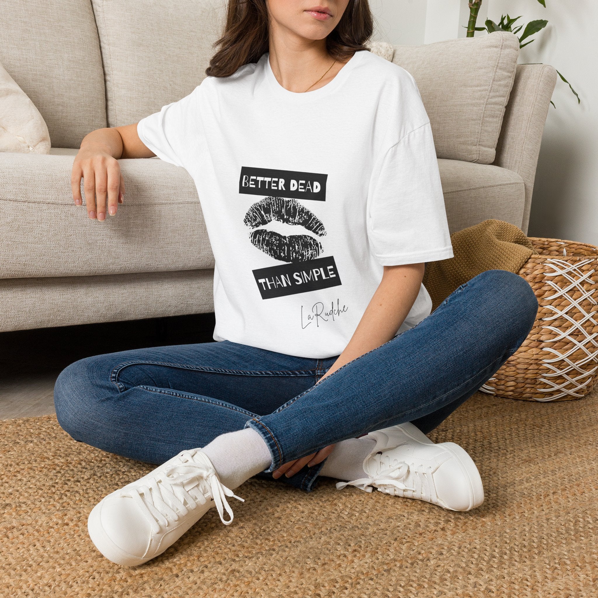Better Dead Than Simple T-Shirt | Grunge Kiss Graphic Tee